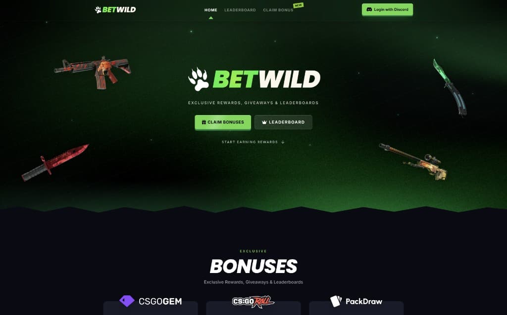 BETWILD rewards platform
