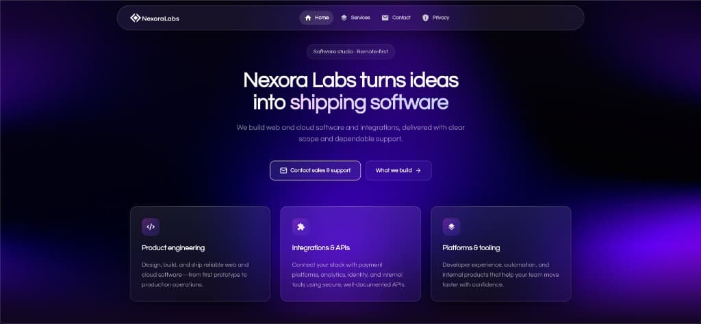 Nexora Labs software studio