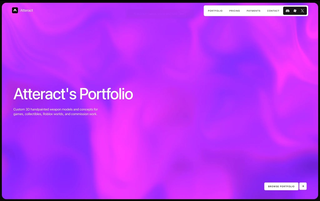 Atteract 3D artist portfolio