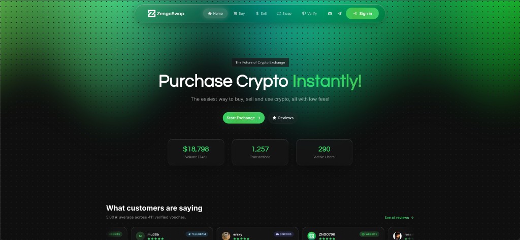 ZengoSwap crypto exchange